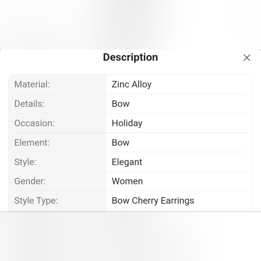Fashion Jewelry Gold Faux Cherry Earrings - Picture 4 of 7
